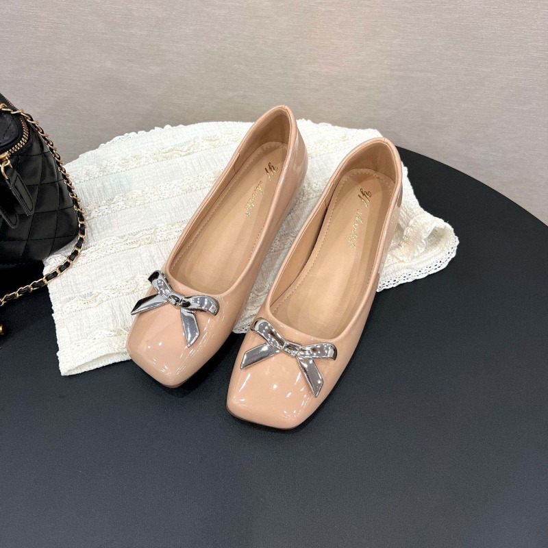 Women Shoes Loafers - Art Style Bow Flat Shoes Women's