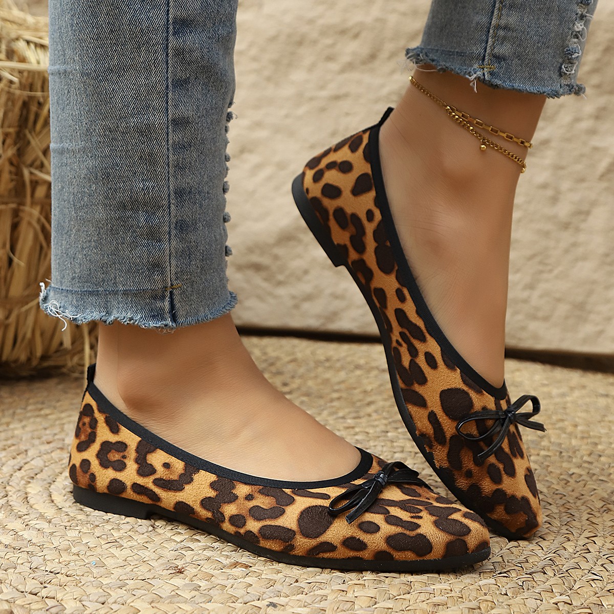 Shoes For Women Flats - 2026 Leopard Flats Women Round Toe