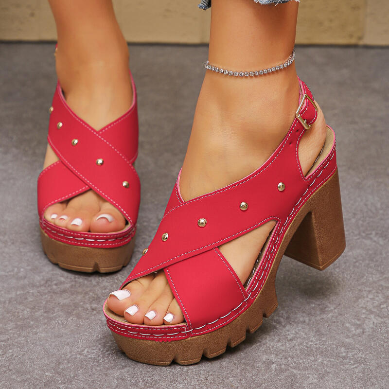 Women Shoes Formal - Vintage Super High Heel Cross Strap