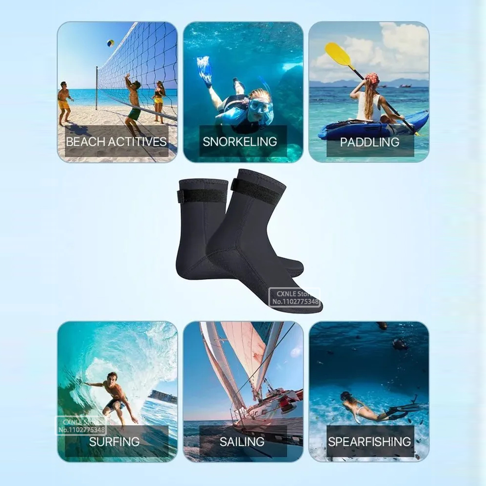 5mm Neoprene Diving Socks Wets - Women'S Shoes For Neuropathy ulasan dan harga