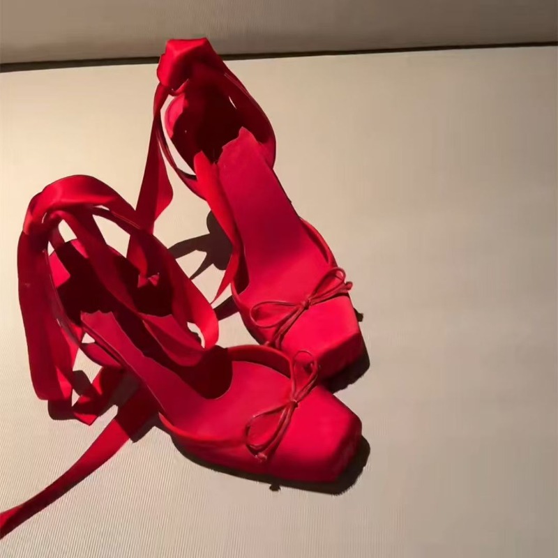 Red High-heeled Shoes, Women's - Wide Fit Heels ulasan dan harga