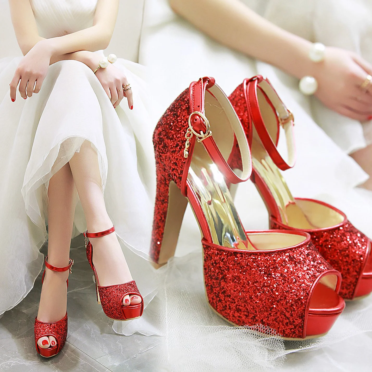 Silver Summer Women High Heel  - Women Shoes Formal ulasan dan harga