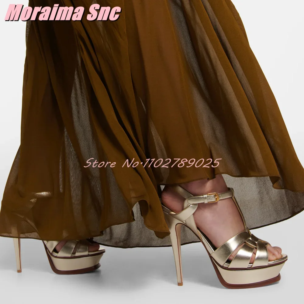 Platform Waeve T-strap Square  - Wide Fit Heels ulasan dan harga