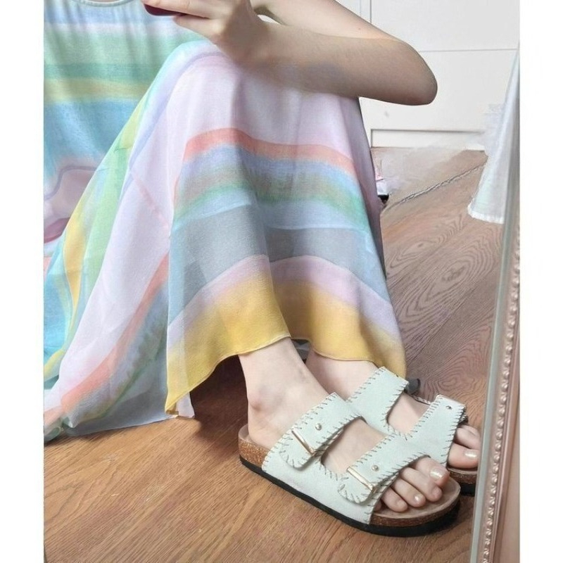 Women's Adjustable Strap Cork  - Cork Wedge Sandal ulasan dan harga