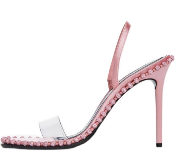 Summer Girls Pink Black White  - Clear Strap Heel ulasan dan harga