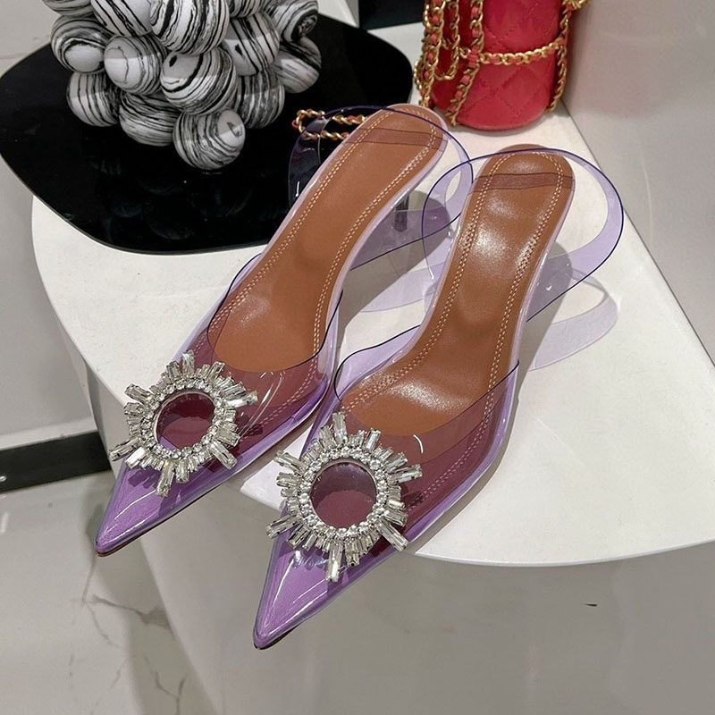 Pointed Toe Clear PVC Thin Hig - Clear Strap Heel ulasan dan harga