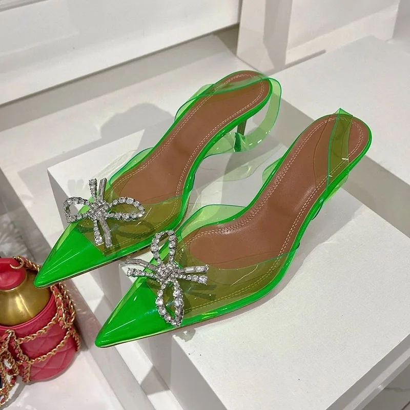 Pointed Toe Clear PVC Thin Hig - Clear Strap Heel ulasan dan harga