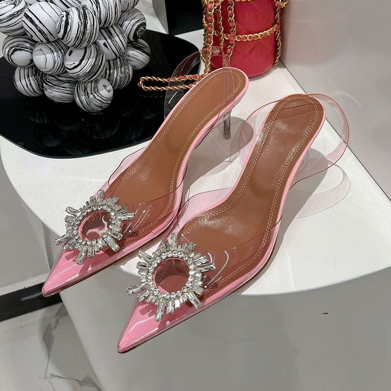 Pointed Toe Clear PVC Thin Hig - Clear Strap Heel ulasan dan harga