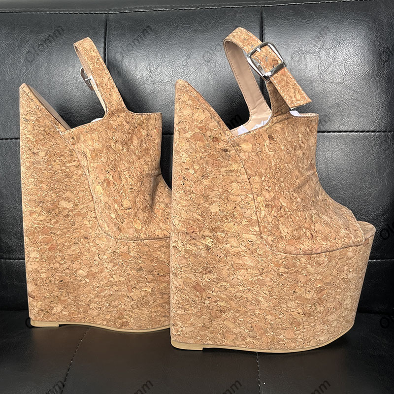Olomm Handmade Women Summer Pl - Cork Wedge Sandal ulasan dan harga