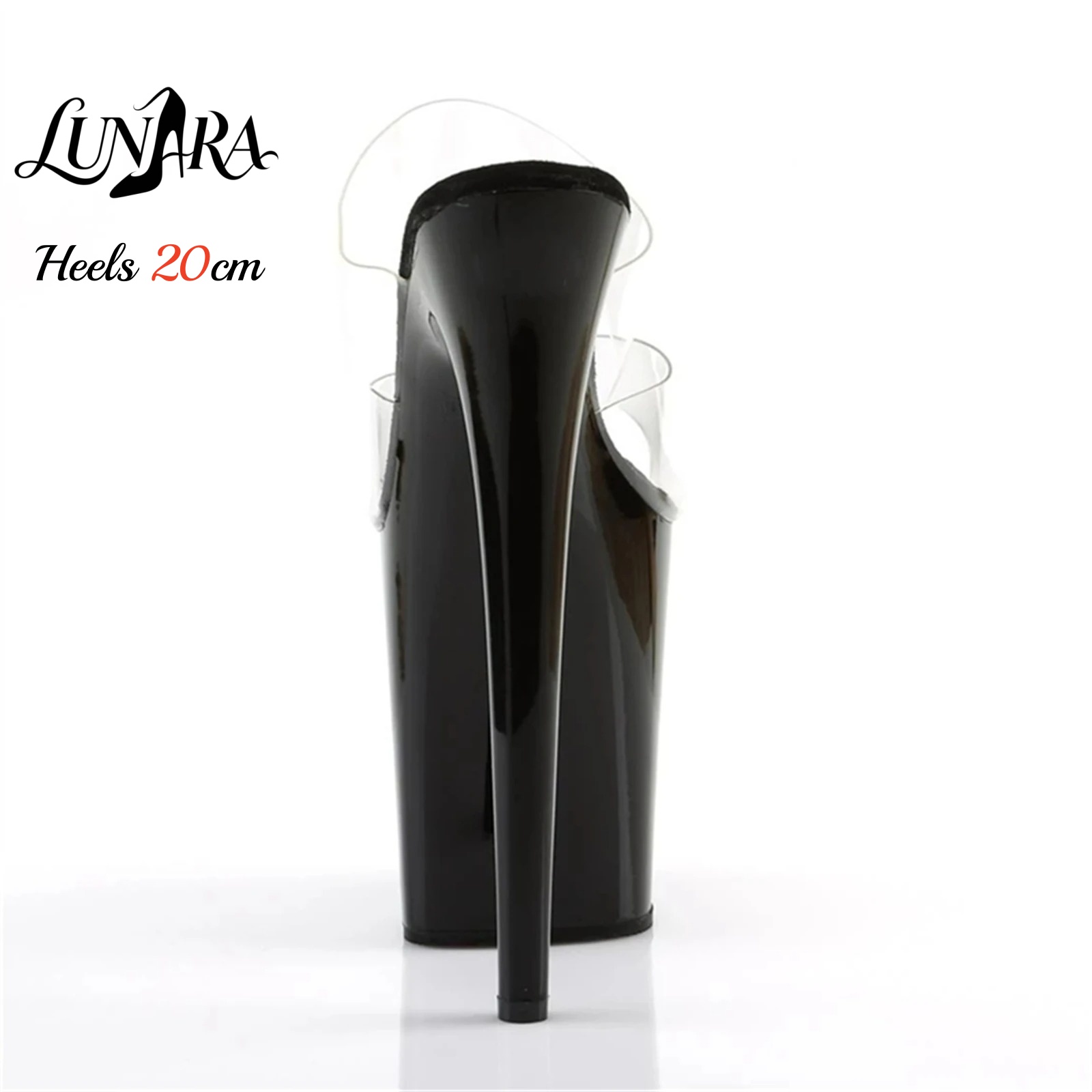 20cm Clear PVC Strappy Ultra H - Clear Strap Heel ulasan dan harga
