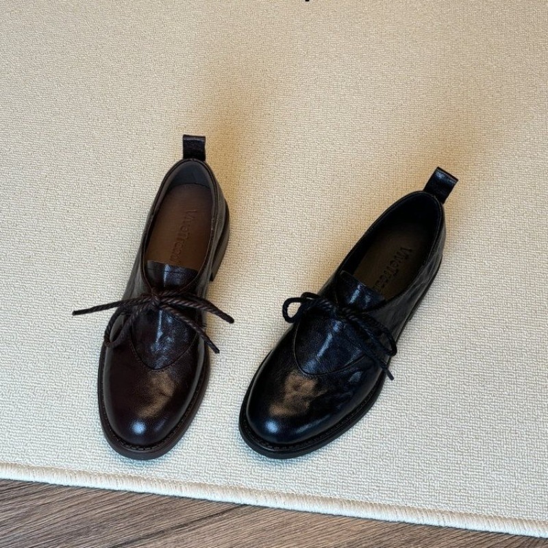 French Vintage Simple Lace-up  - Women Shoes Loafers ulasan dan harga