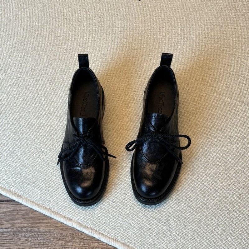 French Vintage Simple Lace-up  - Women Shoes Loafers ulasan dan harga
