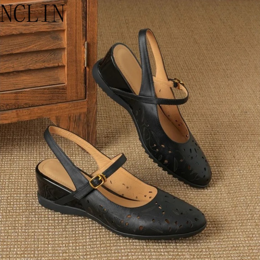 2026 New Casual Wedge Slingbac - Cork Wedge Sandal ulasan dan harga