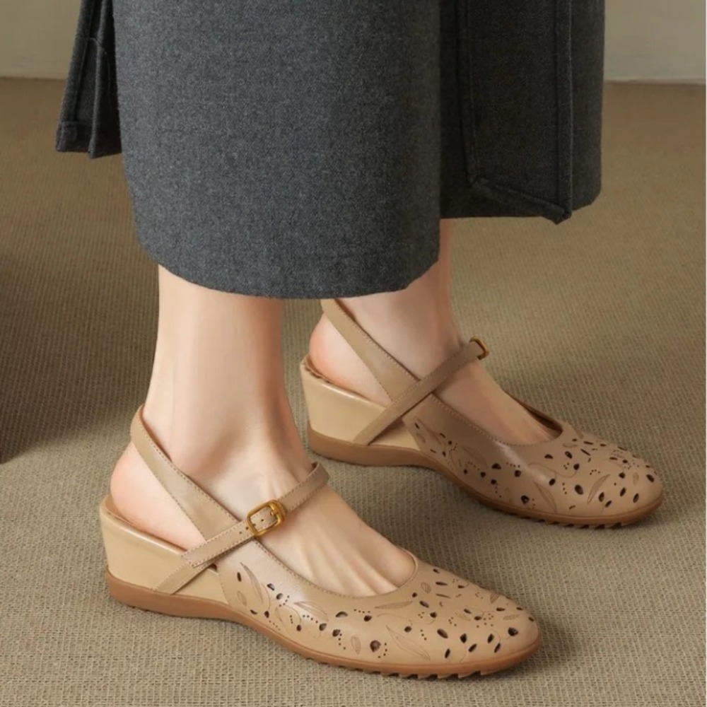 2026 New Casual Wedge Slingbac - Cork Wedge Sandal ulasan dan harga
