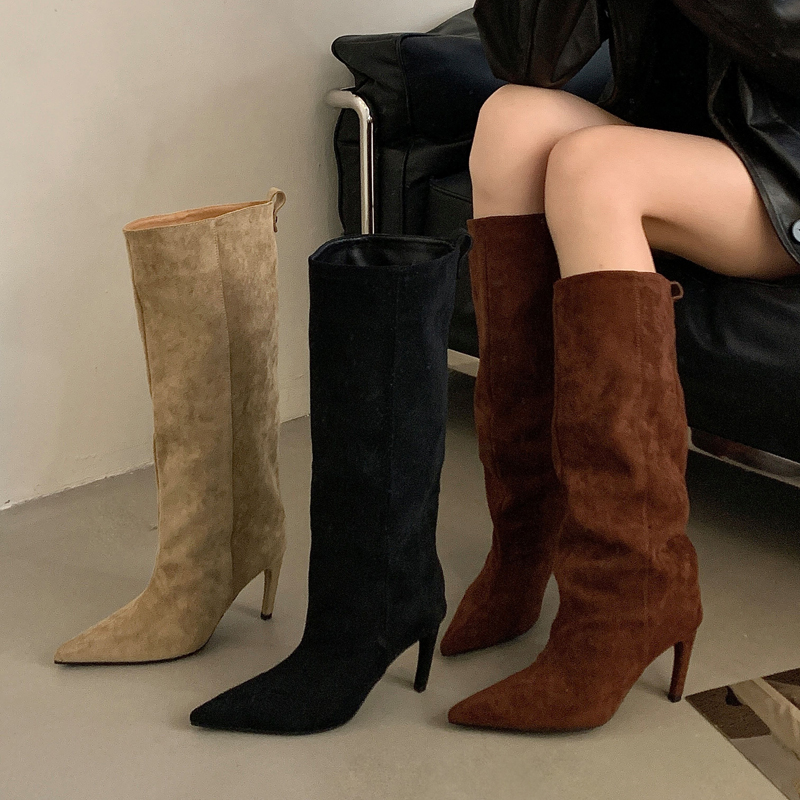 Street Punk Winter Vintage Poi - Knee High Boots Women ulasan dan harga