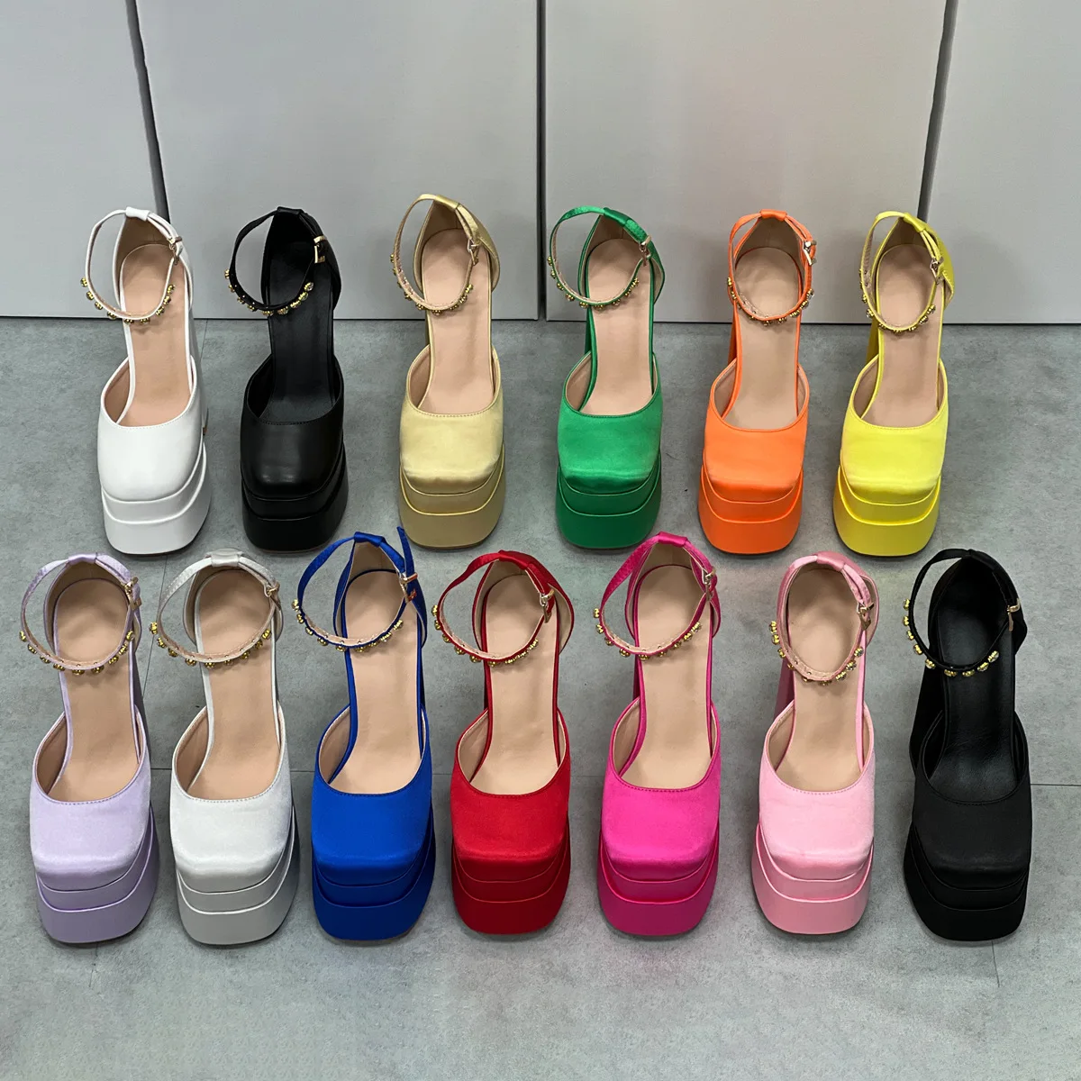 Round Toe Beige High Heels Bas - Wide Fit Heels ulasan dan harga
