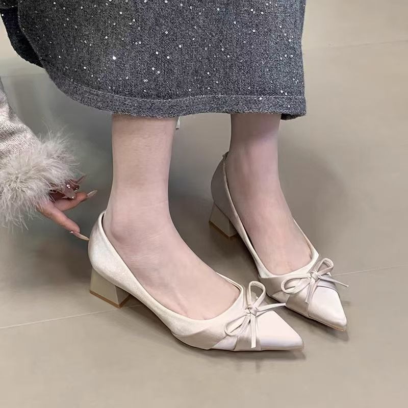 Retro Mid-length Single Shoes  - Women'S Shoes In Fashion ulasan dan harga
