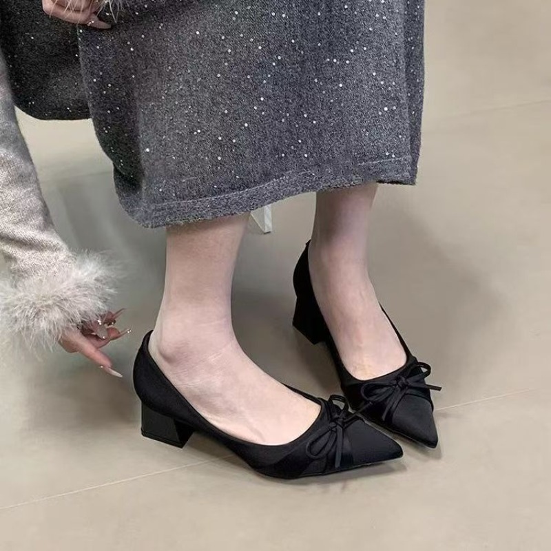 Retro Mid-length Single Shoes  - Women'S Shoes In Fashion ulasan dan harga