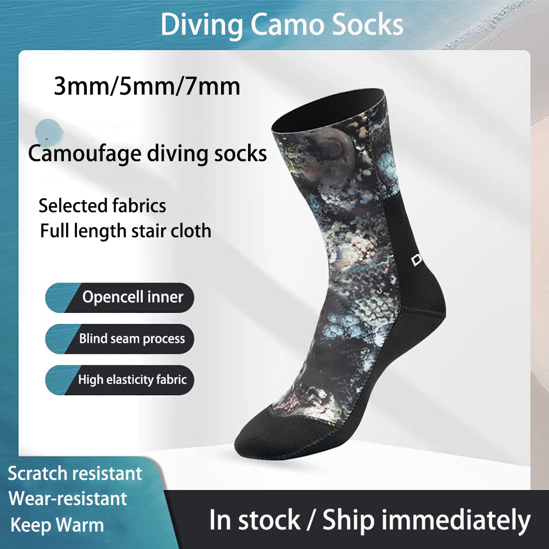 3/5/7mm Neoprene Camo Diving S - Women'S Shoes For Neuropathy ulasan dan harga