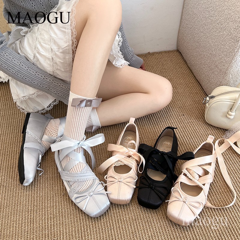 Women's Lace-Up Ballet Flats S - Shoes For Women Flats ulasan dan harga