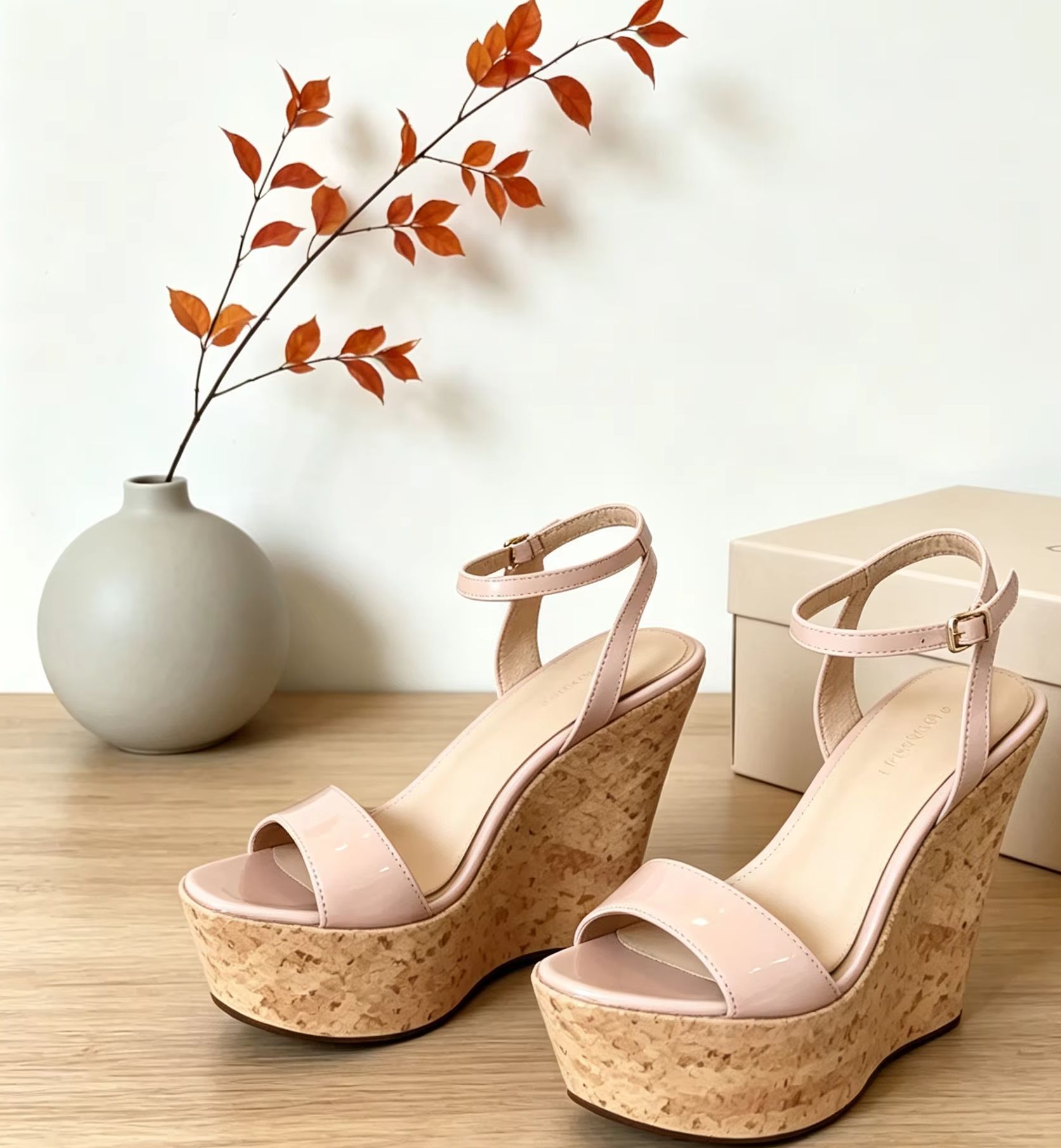Cork Wedge Women Platform Sand - Cork Wedge Sandal ulasan dan harga