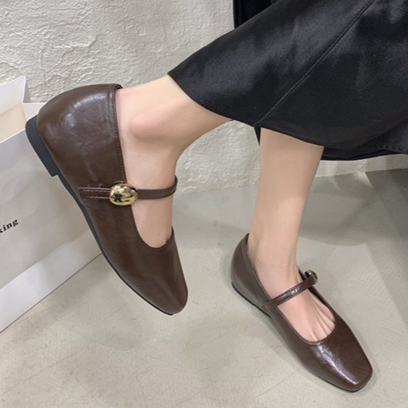 Ultra-Soft Leather Black Flats - Shoes For Women Flats ulasan dan harga