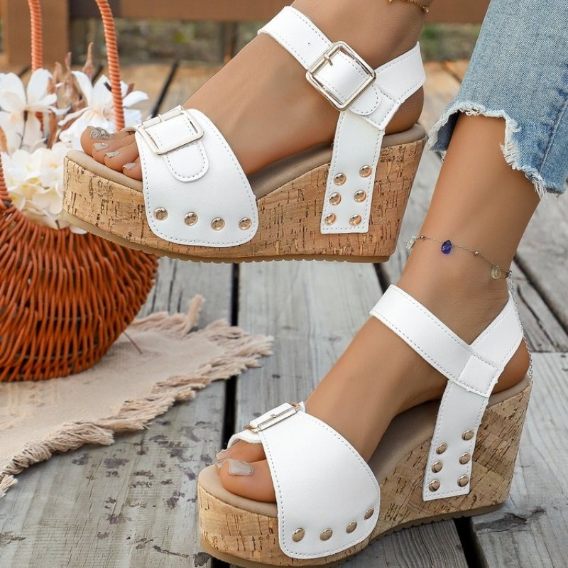 Womens Summer Wedge Sandals Pl - Cork Wedge Sandal ulasan dan harga