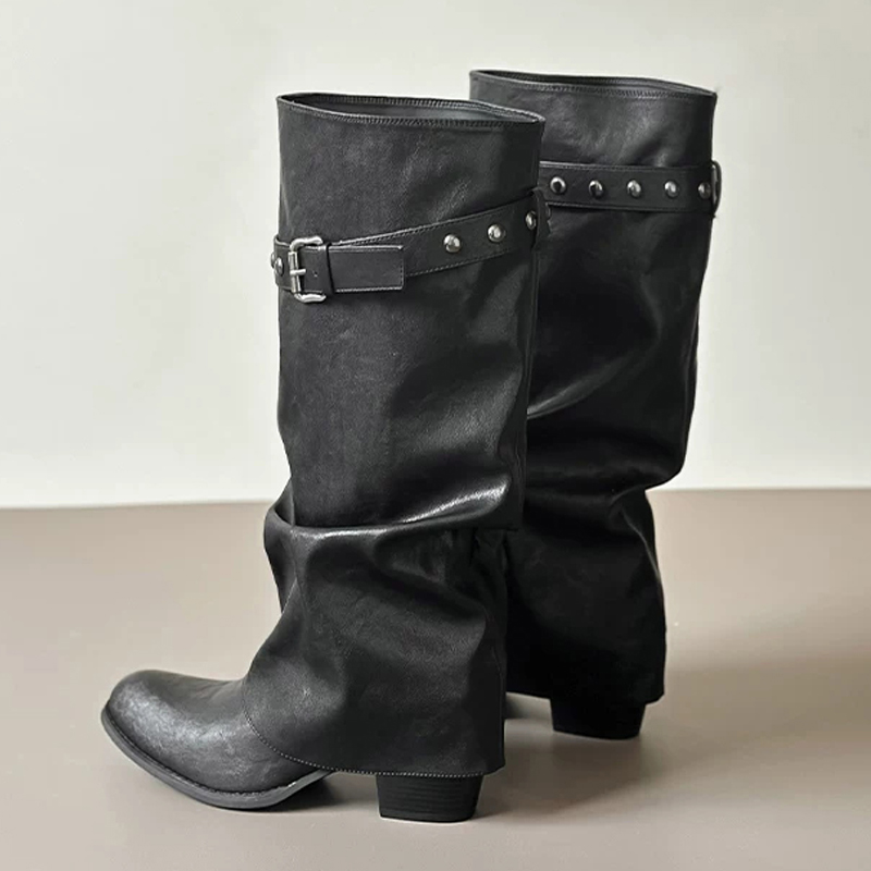 ZAROY Wide-Calf Knee-High Boot - Wide Fit Heels ulasan dan harga