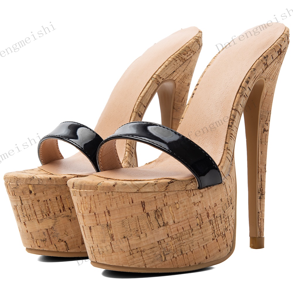 Women Open Toe Platform Mules  - Cork Wedge Sandal ulasan dan harga