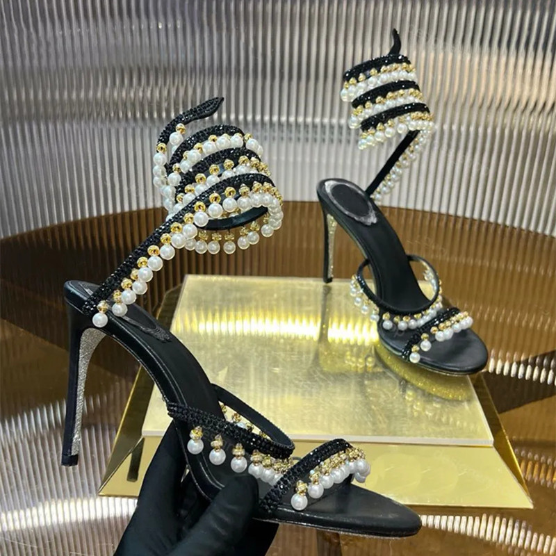 Luxury Rhinestones Pearls Tass - Women Shoes Formal ulasan dan harga