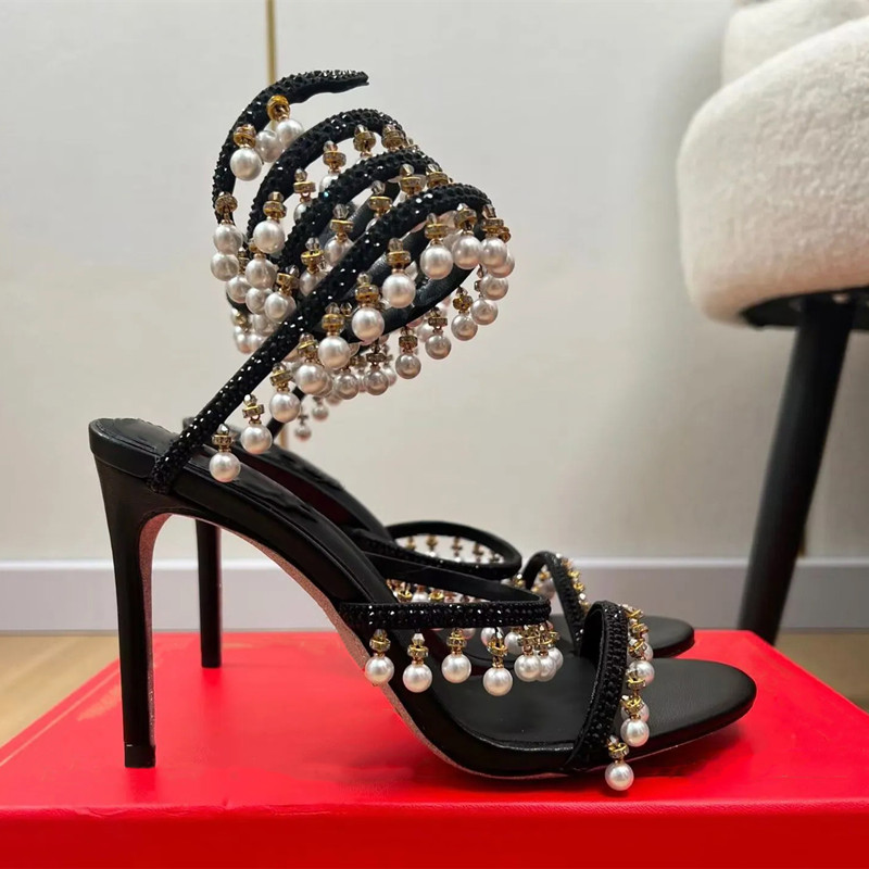 Luxury Rhinestones Pearls Tass - Women Shoes Formal ulasan dan harga