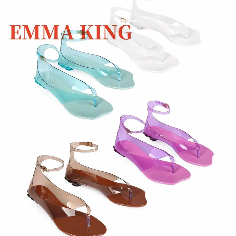 Women's Thong Jelly Sandals,20 - Clear Strap Heel ulasan dan harga