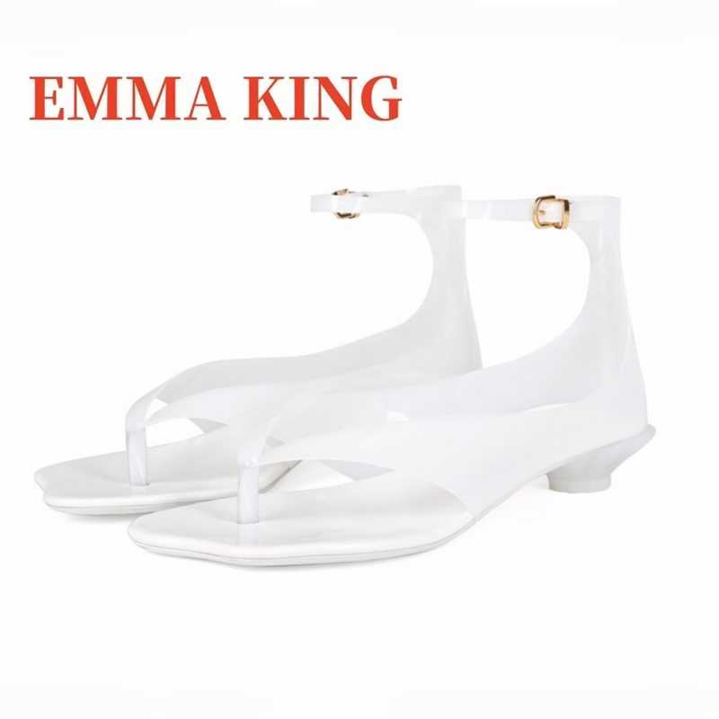 Women's Thong Jelly Sandals,20 - Clear Strap Heel ulasan dan harga