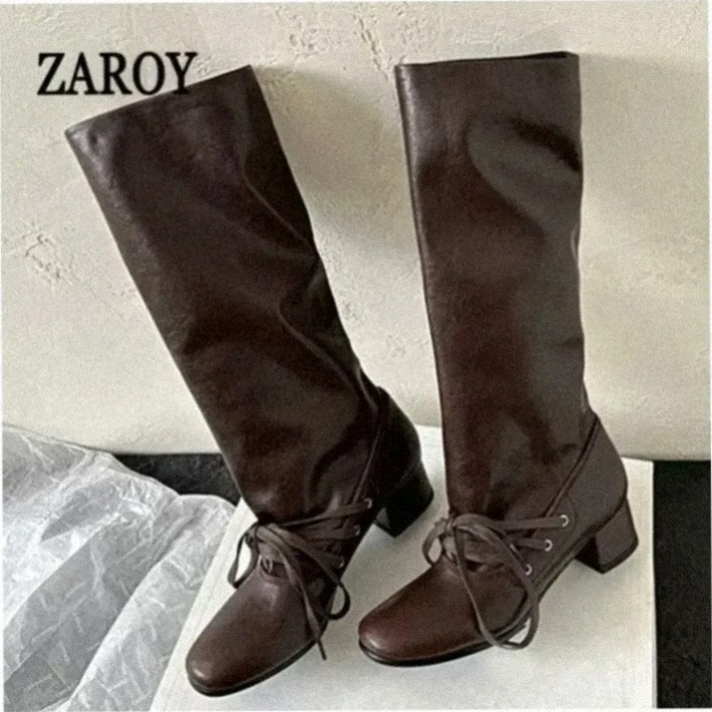 ZAROY Newest Design Women Knee - Knee High Boots Women ulasan dan harga