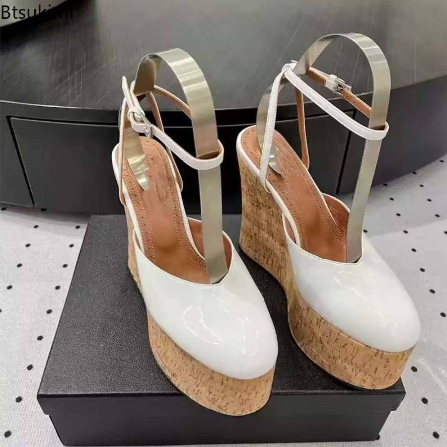 Women's Patent Leather Wedge S - Cork Wedge Sandal ulasan dan harga