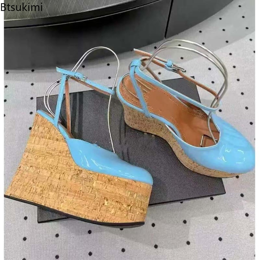 Women's Patent Leather Wedge S - Cork Wedge Sandal ulasan dan harga