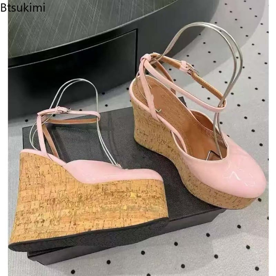 Women's Patent Leather Wedge S - Cork Wedge Sandal ulasan dan harga