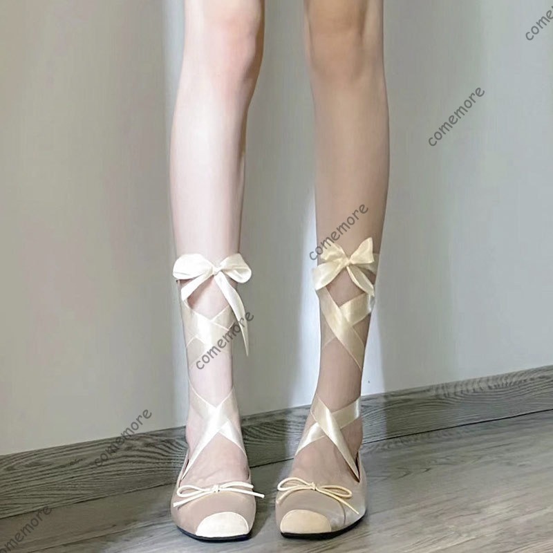 Women's Satin Ribbon Tie Balle - Shoes For Women Flats ulasan dan harga