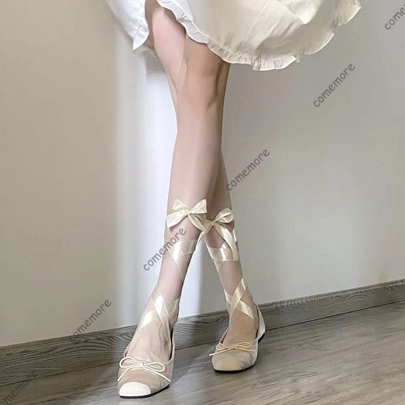 Women's Satin Ribbon Tie Balle - Shoes For Women Flats ulasan dan harga