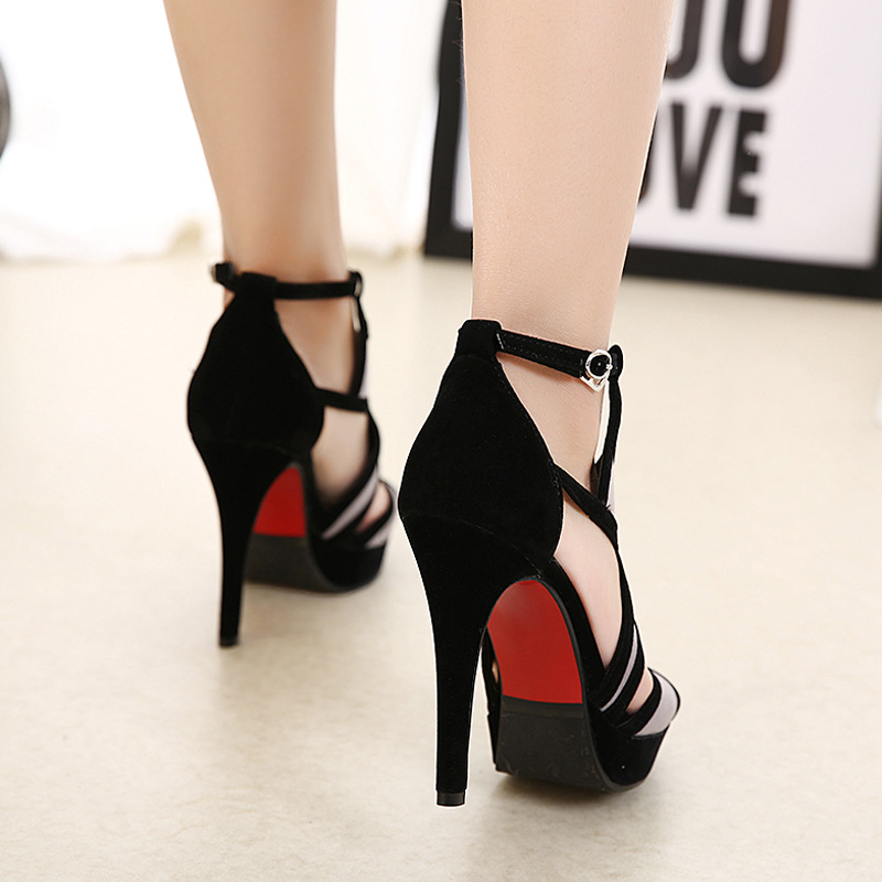 fashion European Station Sanda - Wide Fit Heels ulasan dan harga