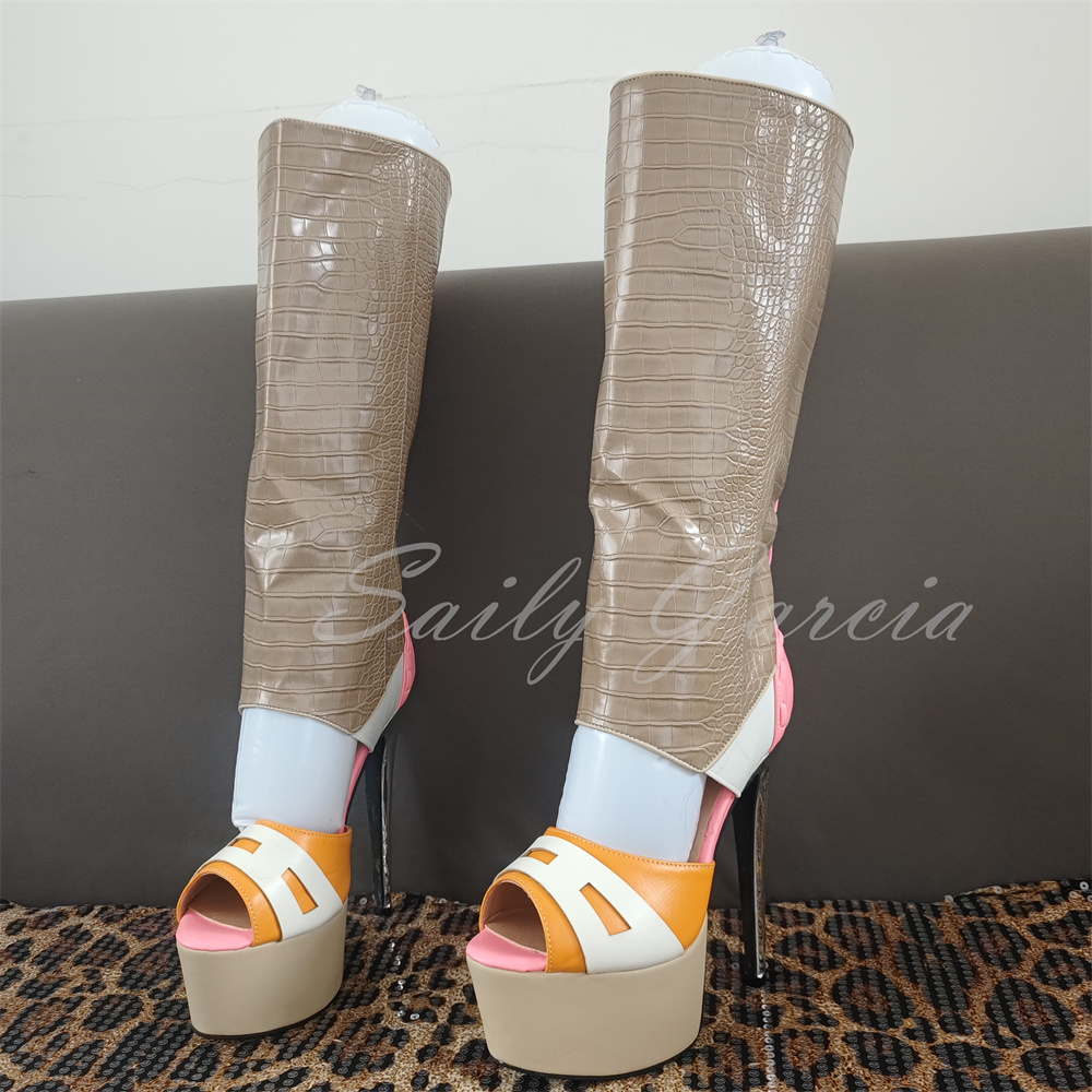 Girl Pink Heart Decor Knee Hig - Knee High Boots Women ulasan dan harga