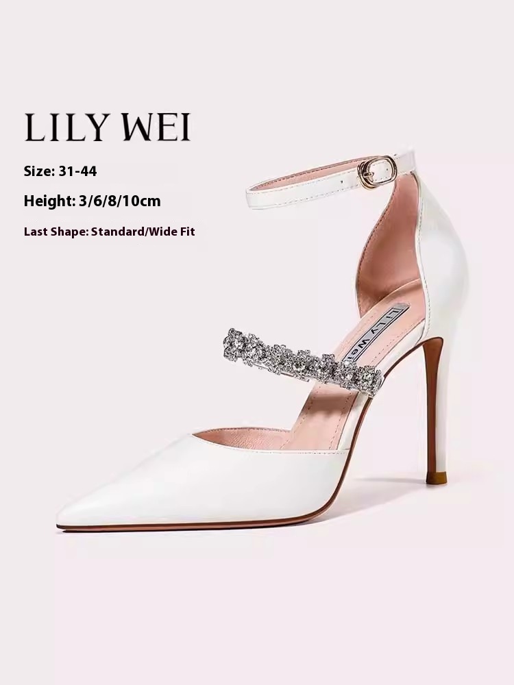 Low-heeled thin high-heeled we - Wide Fit Heels ulasan dan harga