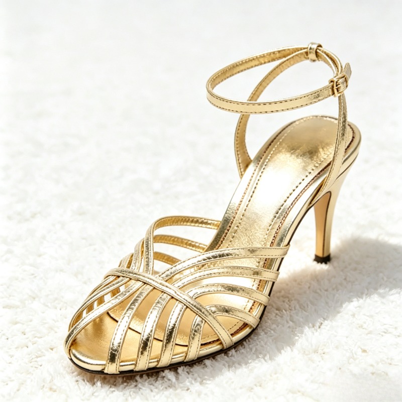 Sexy Gold Hollow Narrow Band H - Women Shoes Formal ulasan dan harga