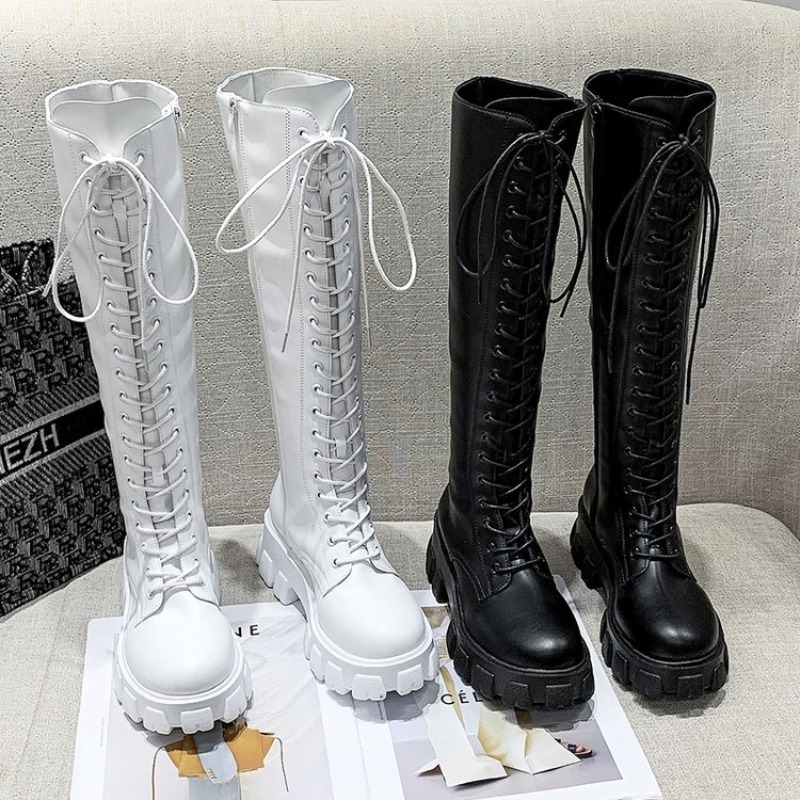 Women Knee High Boots Lace Up  - Knee High Boots Women ulasan dan harga