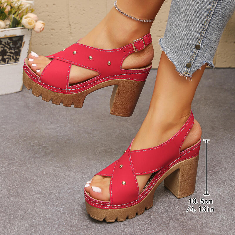 Vintage Super High Heel Cross  - Women Shoes Formal ulasan dan harga